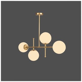 Závesné svietidlo v zlatej farbe Squid Lighting Kruva, výška 57 cm