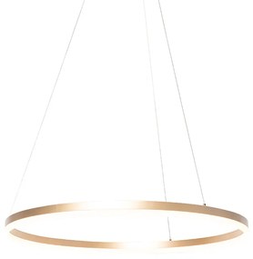 Dizajnové závesné svietidlo zlaté 80 cm vrátane LED 3-stupňový stmievač - Anello