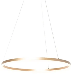Dizajnové závesné svietidlo zlaté 80 cm vrátane LED 3-stupňový stmievač - Anello