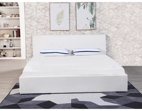 Tempo Kondela Manželská posteľ s úložným priestorom, biela, 180x200, KERALA