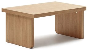 Konferenčný stolík v dekore duba v prírodnej farbe 89x62 cm Oaq – Kave Home
