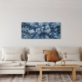 Obraz - Zasnežený les (120x50 cm)