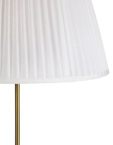 Stojacia lampa bronzová so skladaným tienidlom krémovým 45 cm nastaviteľná - Parte