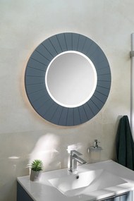 Sapho Sapho, LUMIRO STRIP guľaté zrkadlo s LED osvetlením v ráme, priemer 90cm, siena, LR950-4242S