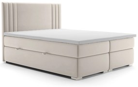 Manželská posteľ Boxspring 180 cm Morcano (krémová) (s úložným priestorom). Akcia -20%. Vlastná spoľahlivá doprava až k Vám domov. 1020331
