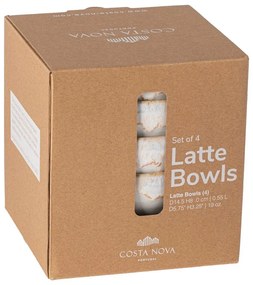 Biele misy v súprave 4 ks z kameniny ø 15 cm Latte – Costa Nova