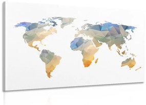 Obraz polygonálna mapa sveta - 60x40