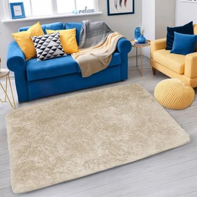 Protišmykový koberec SHAGGY béžový