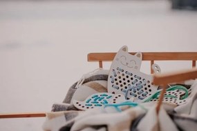 Montessori drevená prepletacia hračka - mačka