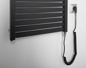 Aqualine Sapho, TONDI-E elektrické vykurovacie teleso, rovné, 450x1330 mm, 500W, čierna matná, DE476T