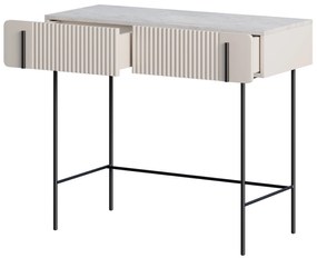 Toaletný stolík Malmi 100 cm - kašmírová / crema bianca / čierna