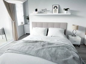 Čalúnený nástenný panel FRAME LINCOLN 30x60 cm Farba: Svetlosivá