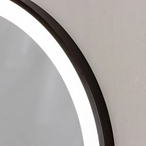 Brilagi-LED kúpeľňové zrkadlo CANZO LED/25W/230V 50x80 cm čierna IP44 CRI 90 stm.+CCT