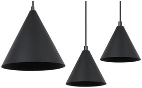 Závesné svietidlo Soho, 1x čierne kovové tienidlo, (fi 14cm)