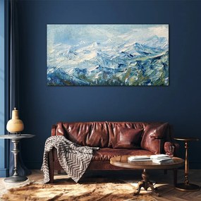 Skleneny obraz Zimné maľovanie hory