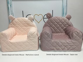 lovel.sk Detské dizajnové kreslo Mouse - Marhuľovo ružové