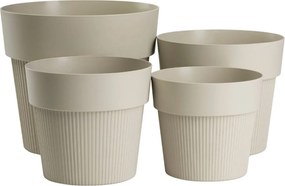 PLASTOVÝ KVETINÁČ SILVA LINE 16X14 CM BÉŽOVÁ