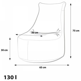 EF4016 Ecopuf Detský MINI sedací vak Ecopuf - SEAT S modern polyester DG32/NC8