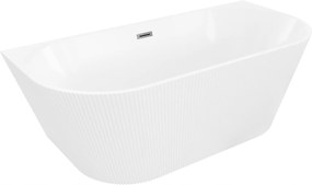 Mexen Oris Voľne Stojaca Vaňa 150x75cm Biela, Prepad Gun Gray Brúsený