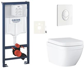 Závesný wc set do ľahkých stien / predstenová montáž GROHE Euro Ceramic SIKOGRSEUSASH0, 1 ks