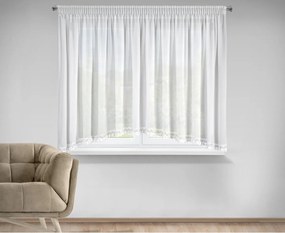 ZÁCLONA NA PÁSKE LORETA 400X160 CM BIELA
