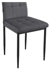 Antracitové zamatové jedálenské stoličky v súprave 2 ks Becca – Støraa