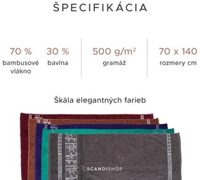 Bambusová osuška BAMBOO 70 x 140 cm zelená, 70% bambus | 30% bavlna