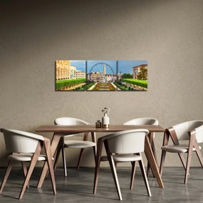 Obraz - Brusel (s hodinami) (90x30 cm)
