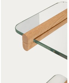 Sklenený modulárny policový systém v prírodnej farbe 110x202x30,5 cm Sitra – Kave Home