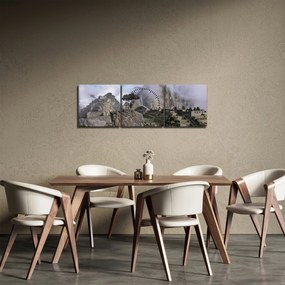 Obraz - Machu Picchu (s hodinami) (90x30 cm)