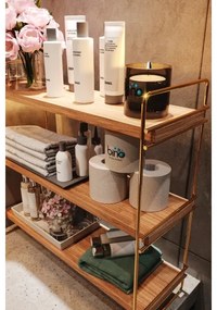 Policový organizér 45x40 cm zlatá/hnedá