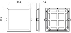 Philips - LED Podhľadové svietidlo PROJECTLINE LED/15W/230V 29,5x29,5 cm
