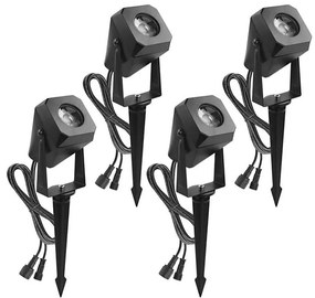 EMOS SADA 4x LED RGBIC Stm. von. lampa LED/7W/230V 3000-6500K IP65 Wi-Fi Tuya EMS1278