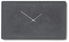 Nástenné betónové hodiny CLOCKIES, 49x29cm, obdĺžnikové, horizontálne, bridlicové