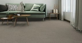 Vorwerk, Metrážny koberec Bingo 5Y92 šedý, na mieru, šíře 4m, šedá, filc, chodba / predsieň