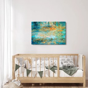 Obraz modrej abstrakcie (90x60 cm)