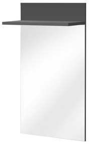 Vešiakový panel so zrkadlom Mablo (antracit). Akcia -18%. Vlastná spoľahlivá doprava až k Vám domov. 1097704