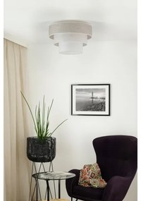 Brilagi - Stropné svietidlo ALASKA LUNETA 1xE27/15W/230V pr. 45 cm šedá/krémová