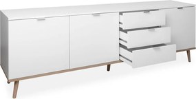Široká komoda Göteborg, biela/dub sonoma