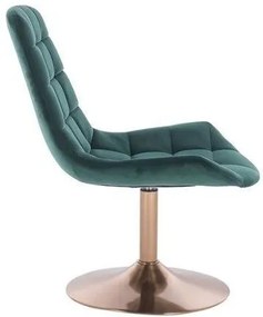 LuxuryForm DESIGN Stolička PARIS VELUR na zlatom tanieri - zelená