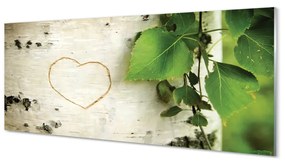 Obraz plexi Heart brezové lístie 120x60 cm