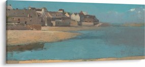 Obraz - Odilon Redon, Village by the Sea in Brittany, reprodukcia (120x50 cm)
