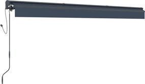 Elektrická markíza s LED osvetlením BestBerg BBSU-EL495CG / 495 x 300 cm / sivá