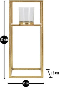 Svietnik Elegant 35 cm zlatý