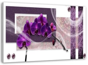 Obraz na plátně Orchidej Violet Abstrakt - 60x40 cm