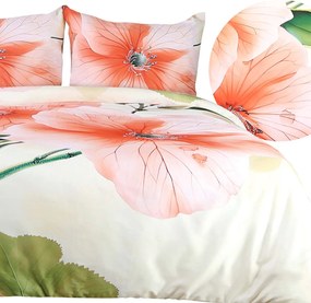 SATÉNOVÉ OBLIEČKY SATYNLOVE PREMIUM 160X200 CM, 2KS 70X80 CM KVETY