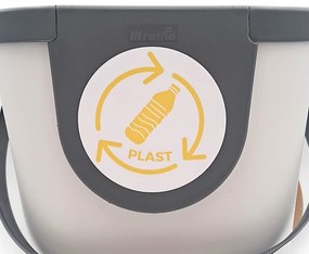 Sada nálepiek/štítkov na odpadkové koše, RECYKLÁCIA – plast, papier, sklo a zmesový odpad, 8 cm