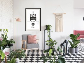 Artgeist Plagát - The Best Things in Life Are Free [Poster] Veľkosť: 30x45, Verzia: Čierny rám