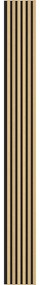 Mexen Lam-F, akustické stenové lamely 275 × 30 cm, plstený podklad 8 mm, technická dyha, bambus prírodný, S105-275307-3015-011