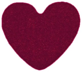 Kusový koberec Eton vínovo červený srdce, 100x120 srdce, červená, kuchyňa, Vopi